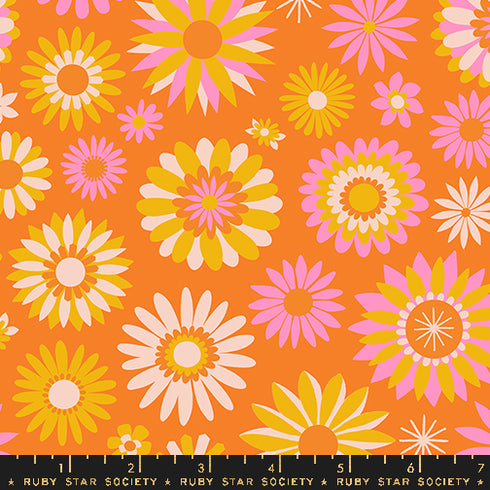 Carousel Kaleidoscope in Orange RS0097 14 - Ruby Star Society Sold by the Half Yard